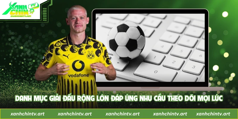 Danh mục giải đấu rộng lớn đáp ứng nhu cầu theo dõi mọi lúc